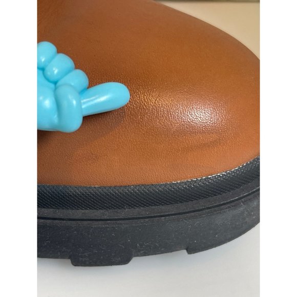 Marc Fisher Wade Ankle Boots Caramel Brown Leather Women’s SIZE 10 - Picture 10 of 11